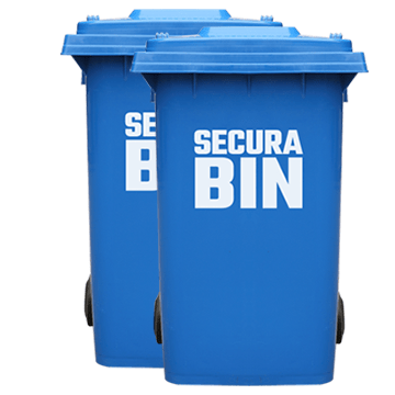Two Document Shredding Bins